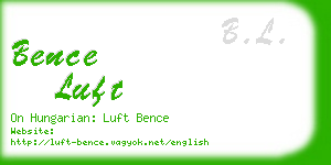 bence luft business card